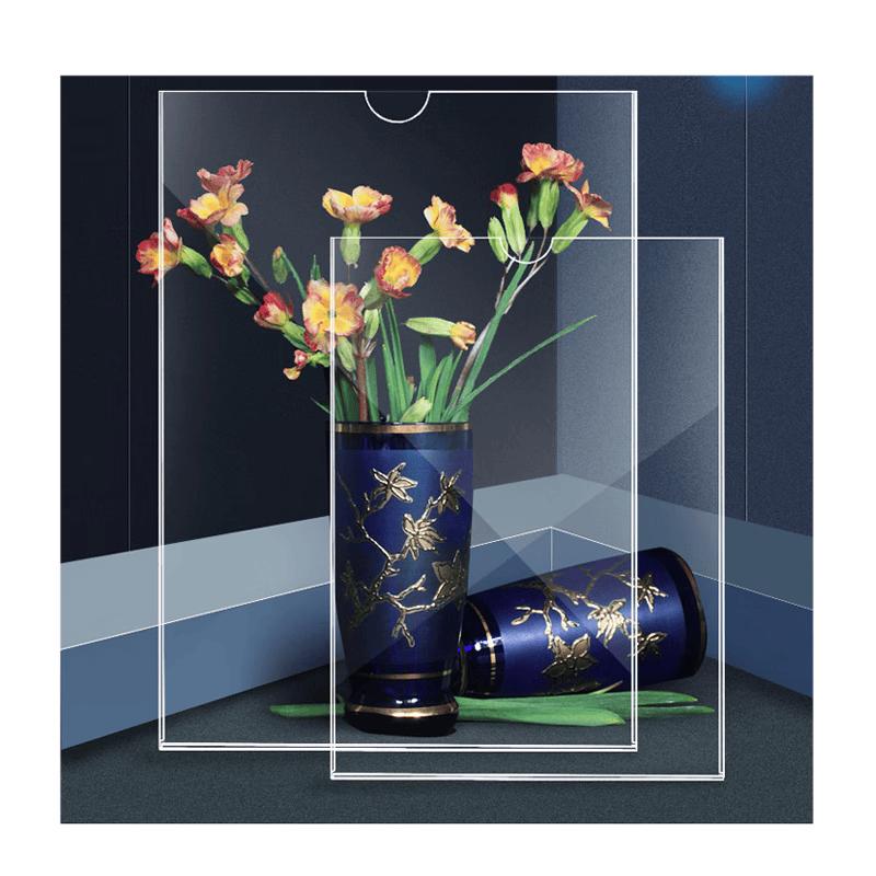 Haistik HK-5025 Acrylic Wall-Mounted Card/Photo Holder Vertical Single Layer
