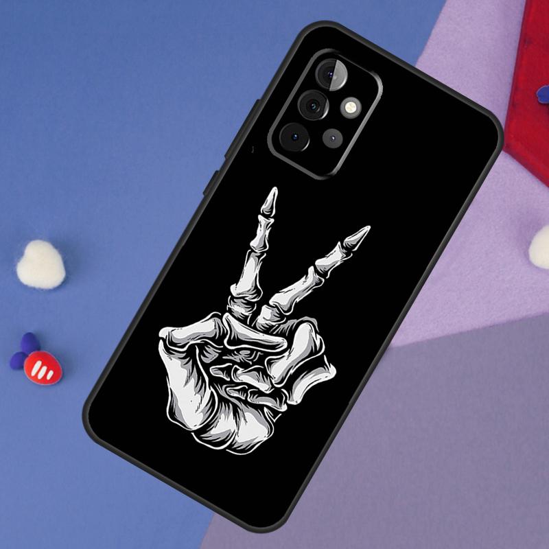 Skeleton Middle Finger Case For Samsung Galaxy A14 A56 A36 A26 A16 A06 A54 A34 A12 A32 A52 A13 A33 A53 A15 A35 A55