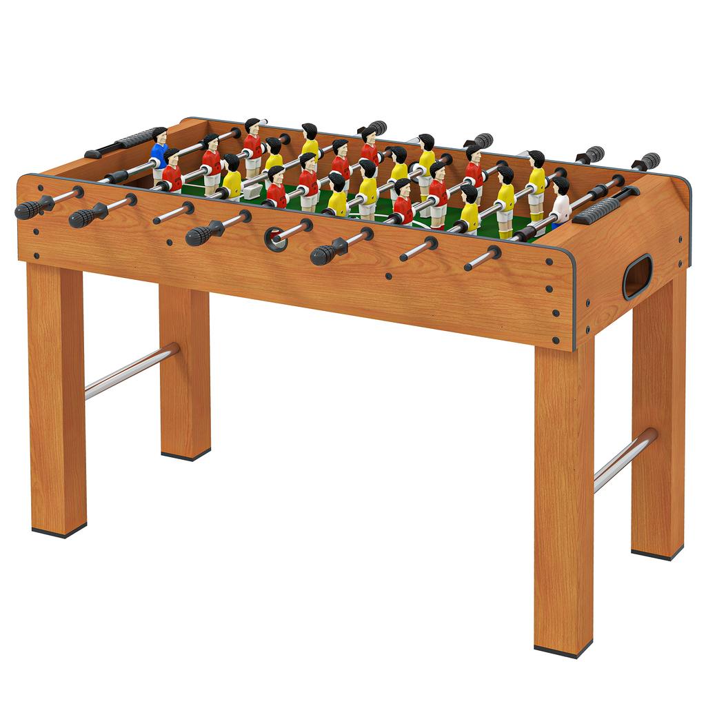 Professional Wooden Foosball Table for Children and Adults Foosball Table with 8 Bars and 2 Balls for Home or Game Rooms Easy To Assemble Natural