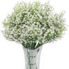 Artificial Gypsophila 12Pc White Silk Flower for Wedding, Party, Bride, Office Decor