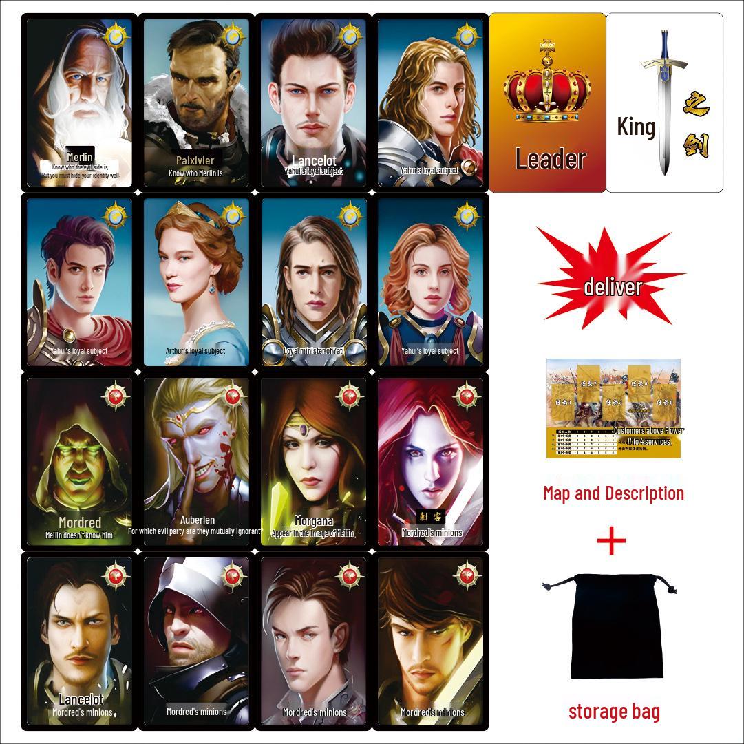 

Avalon Game Waterproof PVC Cards: Essential Party & Team-Building Brain-Teaser 1 Set