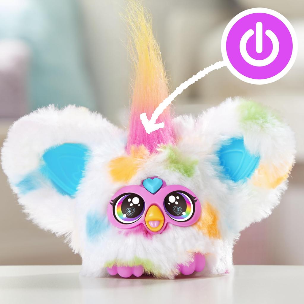 Hasbro Furby Furblets Lure Mini Friend, 45+ Sounds, Furby Language Only, Powered Plush Toy, Ages 6+, Multicolor, G1613, Authentic