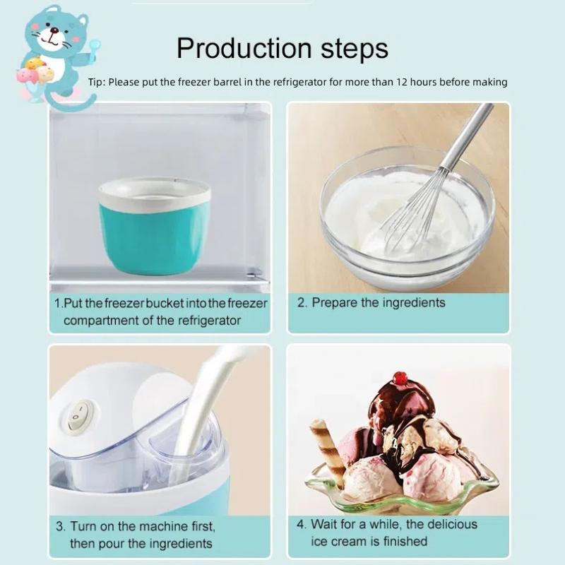 MINI Automatic DIY Ice Cream Maker Milkshake Cool Fruit Dessert Homemade Ice Cream