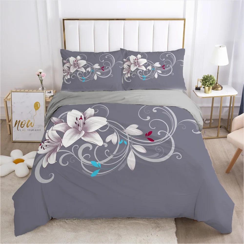 Bedding Set Duvet Cover Pillowcases Comforter/Quilt/Blanket Cover Luxury 3D HD Quality Printed Reactive Queen Single Leaf