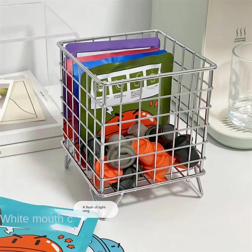 Storage Container Table Top Home 13.5x13.5x16cm Iron Art Storage Tools Storage Basket Creative Stationery Household Tools Modern