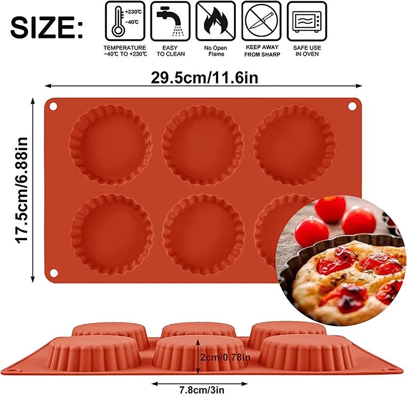 

6 отверстий силиконовая форма для выпечки торт шоколадный тарт маффин десерт выпечка торт форма французский десерт новая силиконовая форма