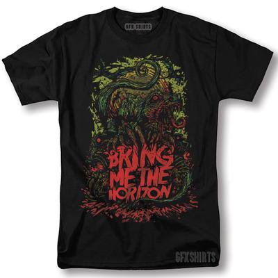 Camiseta Bring Me The Horizon Camiseta com Design Gráfico Vintage da Turnê de Rock