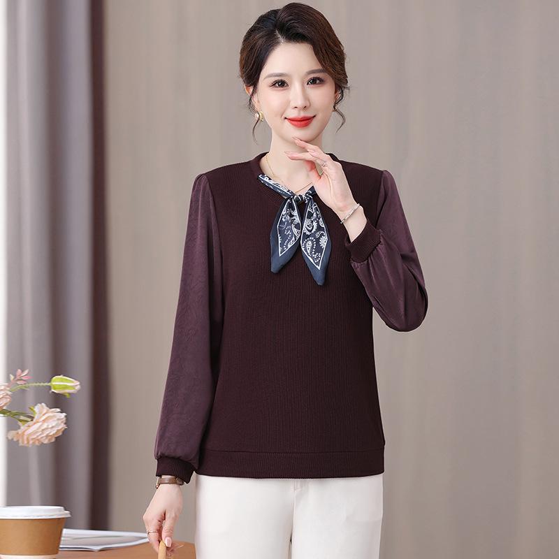 

2026 Spring & Summer Fashionable Plus Size Tops for Middle-Aged & Elderly Women - Elegant & Stylish Loose Fit 4XL (Recommended: 140-155 Jin)