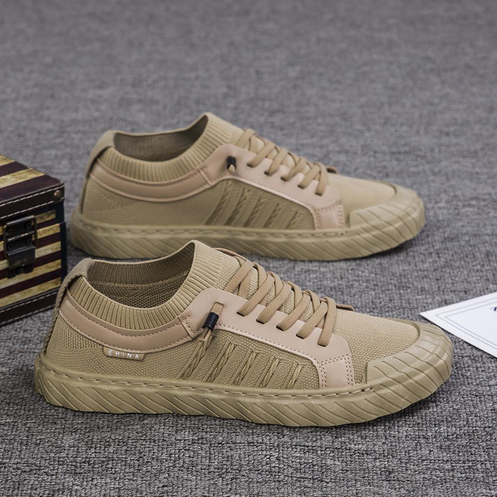 Personalized summer breathable mesh shoes flying woven breathable flat baseplate shoes casual sports mesh shoes 39