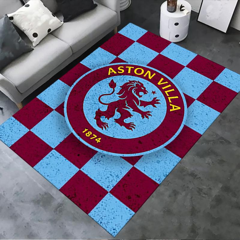Tappeto Aston Villa per Soggiorno Camera da Letto Casa Decorazione Divano, Tappetino Antiscivolo per Giochi Bambini