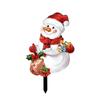 Festive Christmas Reindeer Garden Stakes 2D Flat Decorative Yard Signs Winter Holiday Outdoor Decorations for Home