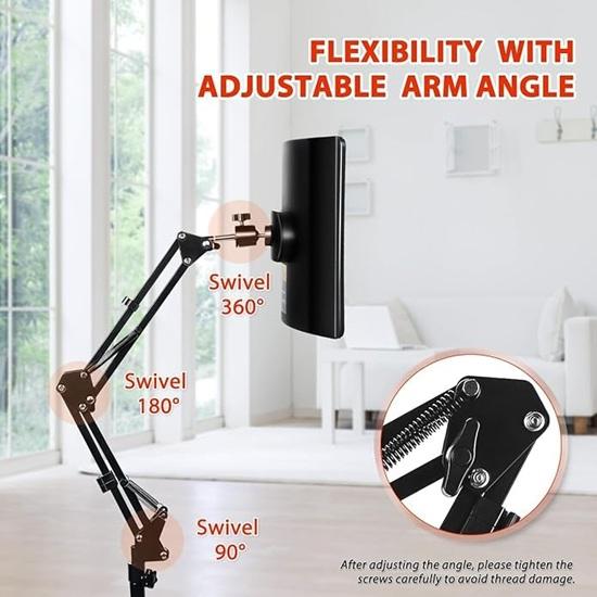 Red Light Therapy Lamp for Body, Infrared Light Therapy Decive with Stand Adjustable 660nm Red Light and 850nm