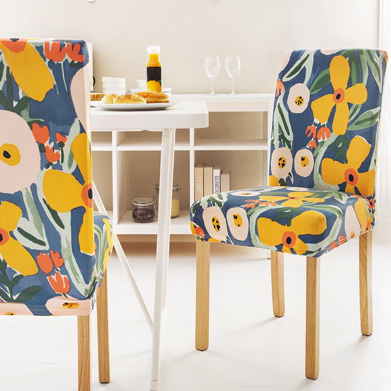 Universal Printed Stretch Chair Cover - All-Season Full-Backrest Protection