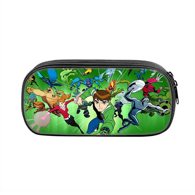 Trousse à Crayons Ben10 pour Enfants Grande Capacité en Nylon Organisateur de Papeterie pour Étudiant Utilisation Scolaire