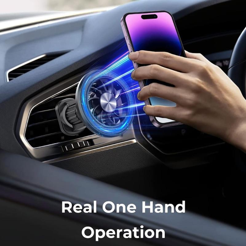 Magnetic Phone Mount for Vehicle Cup Holder Easy One Handed Operation Phone Stand Supports for 3 to 7 Inch Smartphones