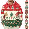 Sudadera con capucha de manga larga para hombre con estampado navideño para fiesta de temporada y uso diario