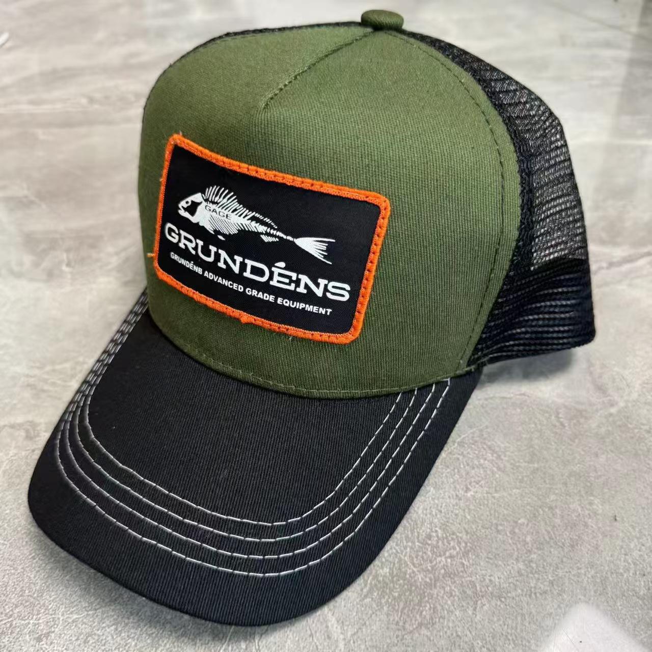 Freedom Outdoors Women's Black Embroidered Baseball Cap With Fishbone Woven Label - Outdoor Fishing Trucker Hat With Wide Brim And Mesh Back 58-60Cm