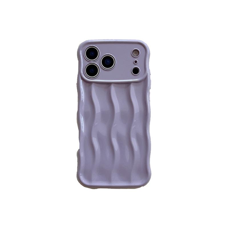 3D Wave Pattern Soft Shell Case for iPhone 13-17 Pro Max