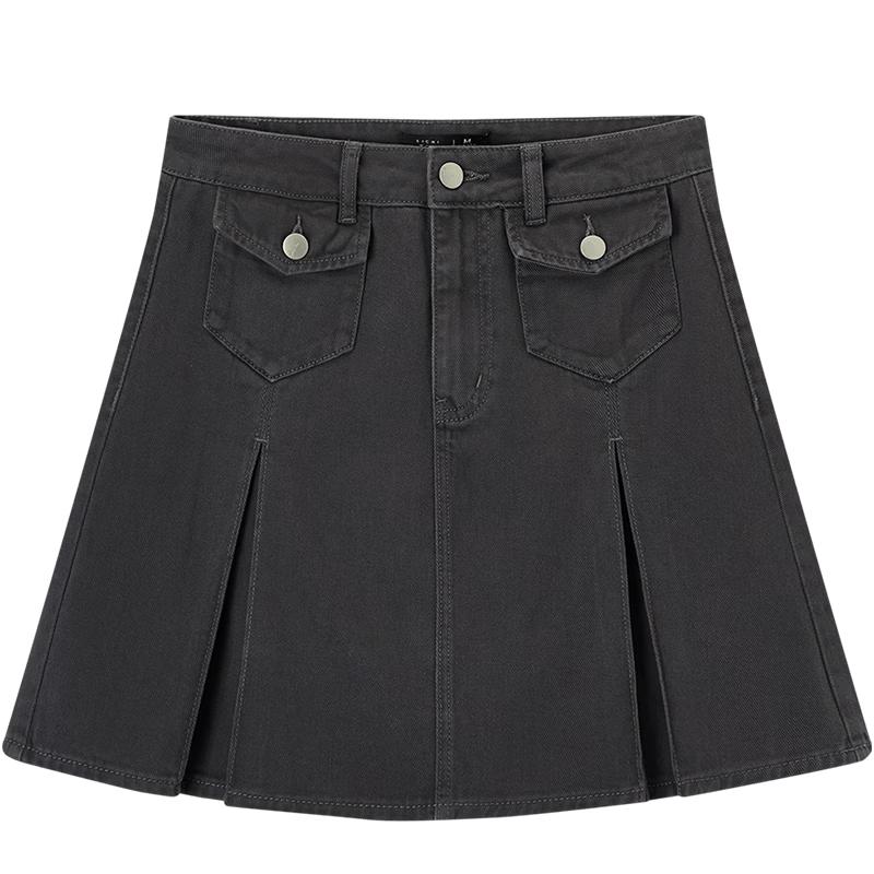 Women's A-Line Pleated Short Skirt