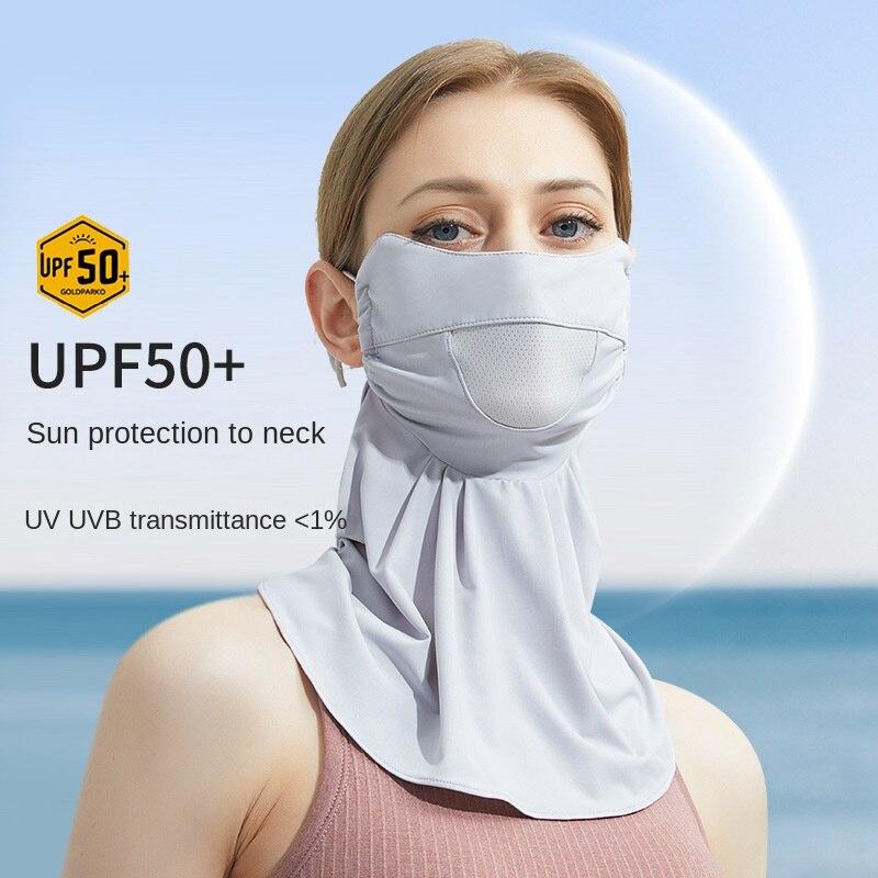 

Уличная солнцезащитная маска для женщин с нейлоновым шарфом для защиты от солнца и защиты от ультрафиолета UPF50 + велосипедная солнцезащитная маска