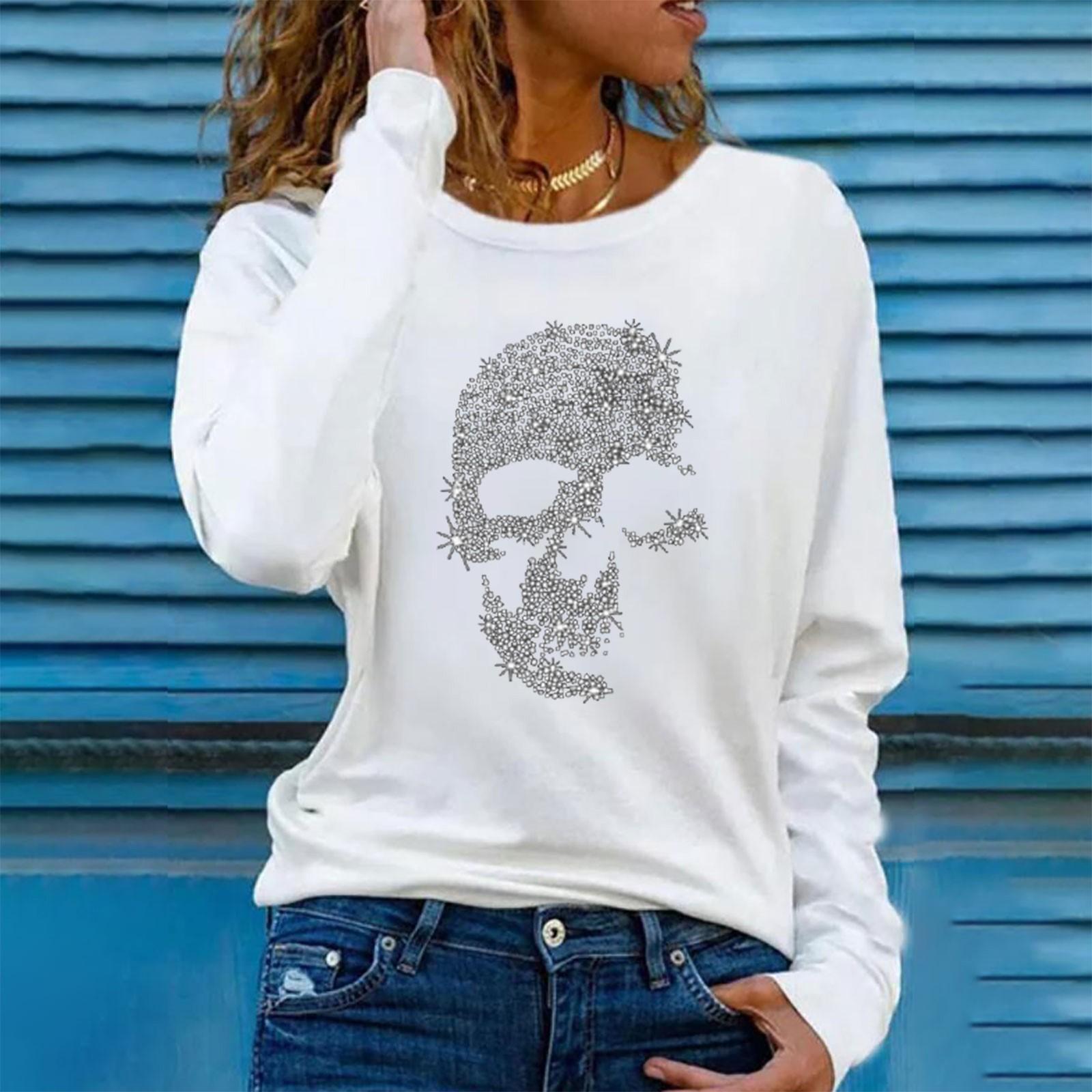 

Женские рубашки с длинным рукавом с принтом, легкие топы на пуговицах с круглым вырезом, нижние рубашки M белый