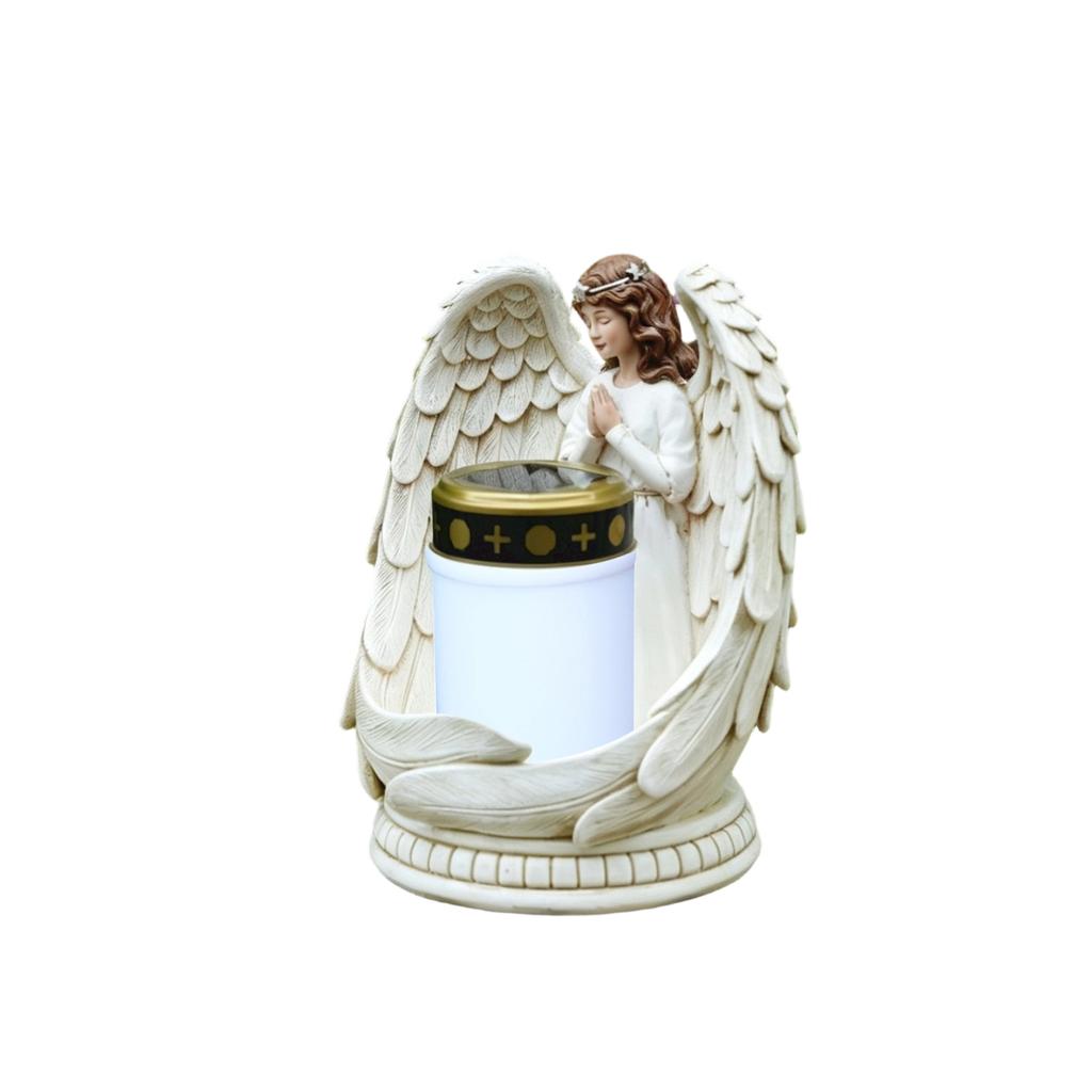 Candle Light, Outdoor Resin Decoration, Memorial Garden Lamp for Patio, Yard, Path, LED Warm