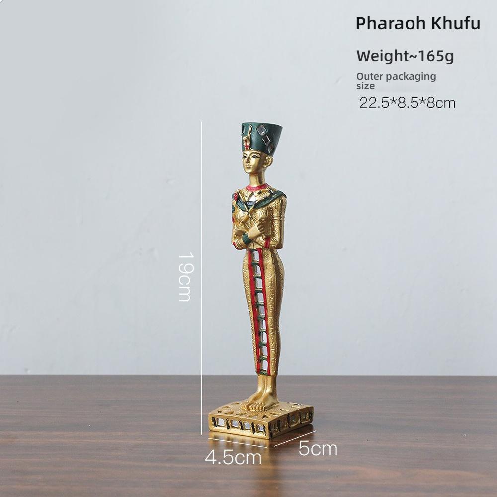 

Египетский Сфинкс Статуэтка из смолы - Фараон Лев Тело Человеческое Лицо Скульптура, Расписанное вручную Ремесло, вдохновленное богиней Исидой, Хранителем пирамиды