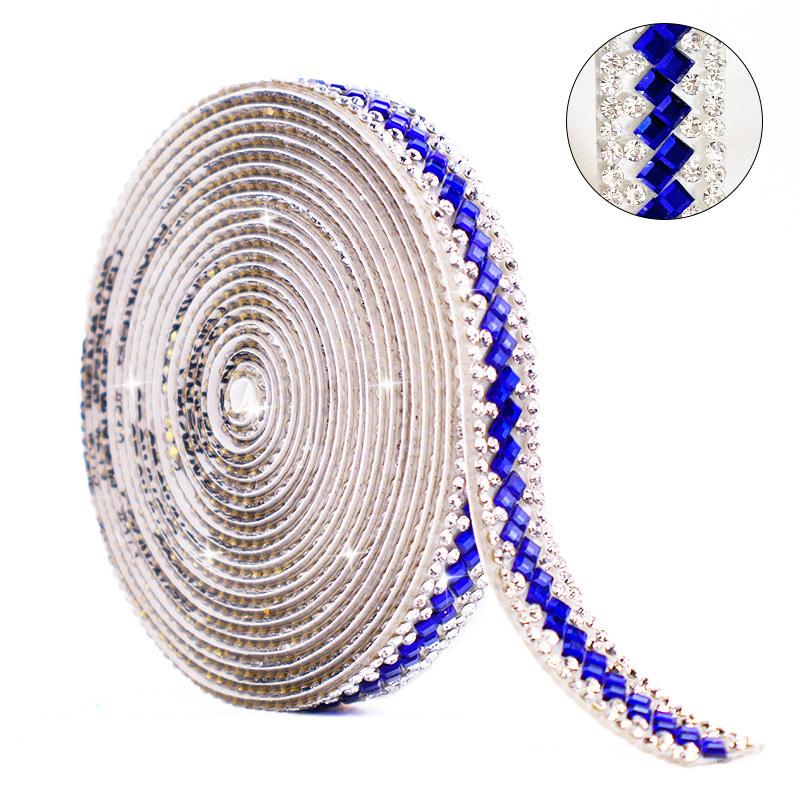 3Yards/Roll Embellishments Sparkling Rhinestone Tape Dresses Decoration Glass DIY Bag & Box Jewelry Making Parts Crystal Ribbon