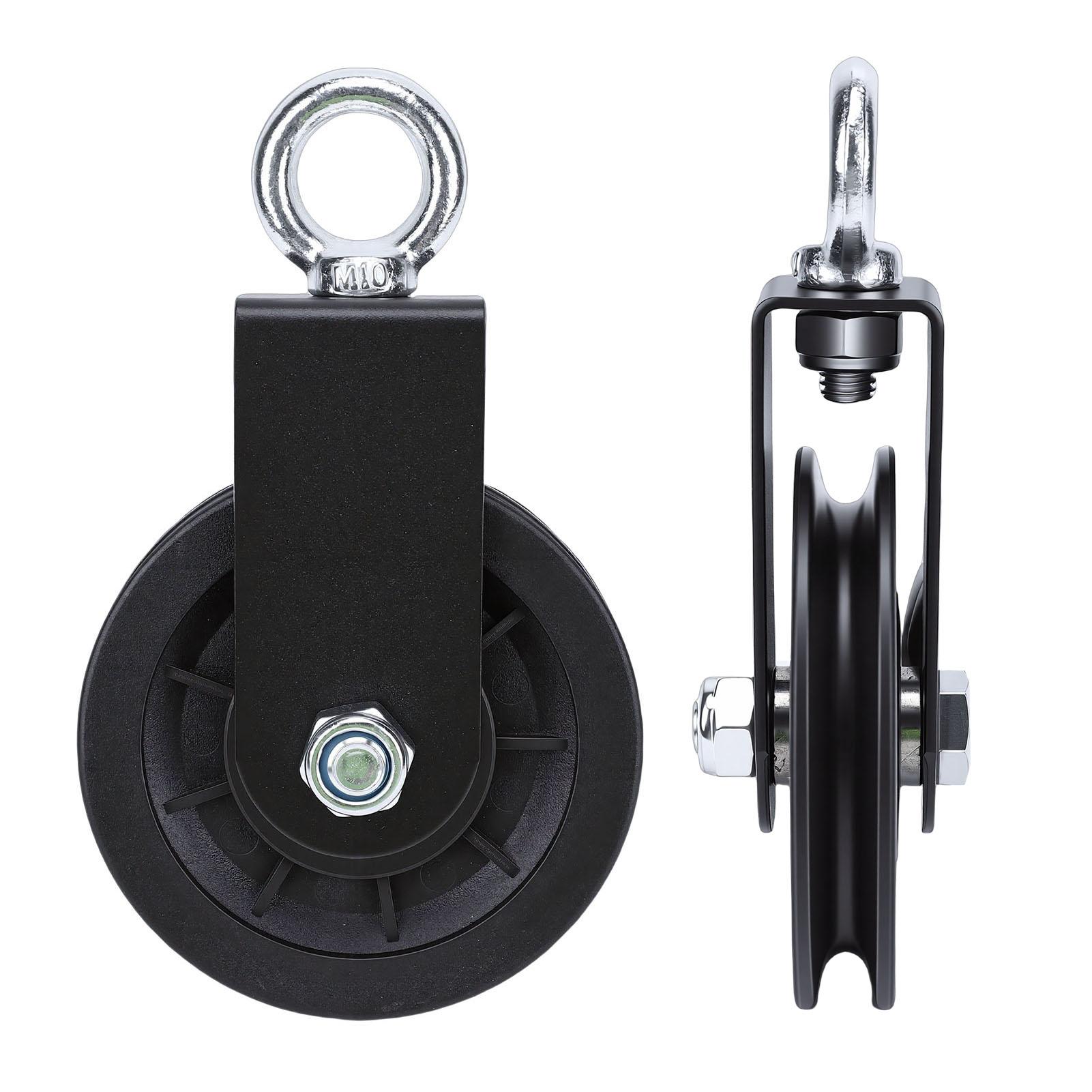 Тренажерный блок для фитнеса, вращающийся на 360 градусов, для домашних тренировок, блок для троса, грузоподъемность 440 фунтов