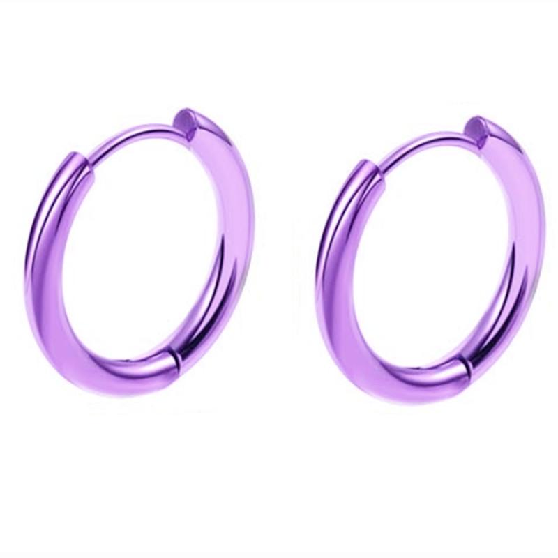 8/10/12/14/16/18/20mm Huggies Hoop Earring Helix Piercing Cartilage Hoops Tragus Earring Lobe Jewelry Pink Unisex Rook Earrings