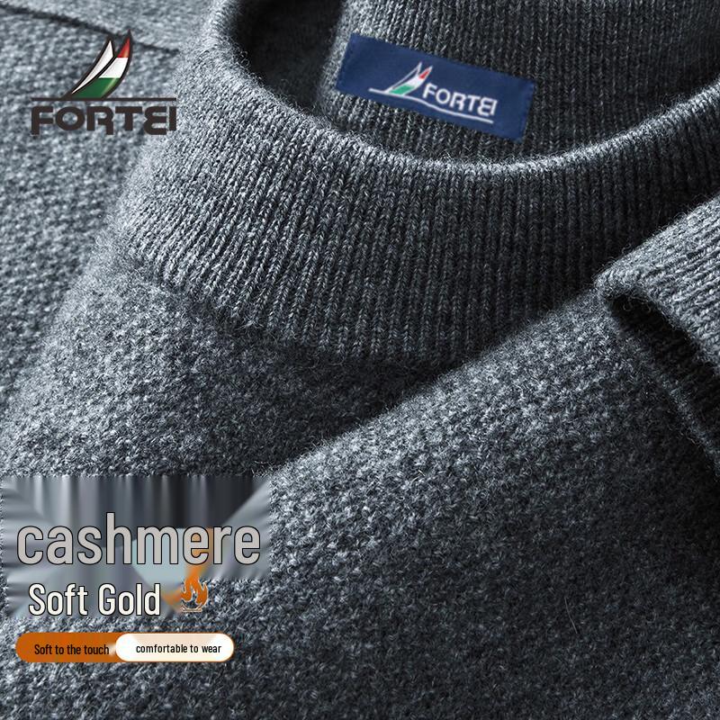 

Мужской зимний свитер из смесовой кашемировой пряжи с круглым вырезом L (50)