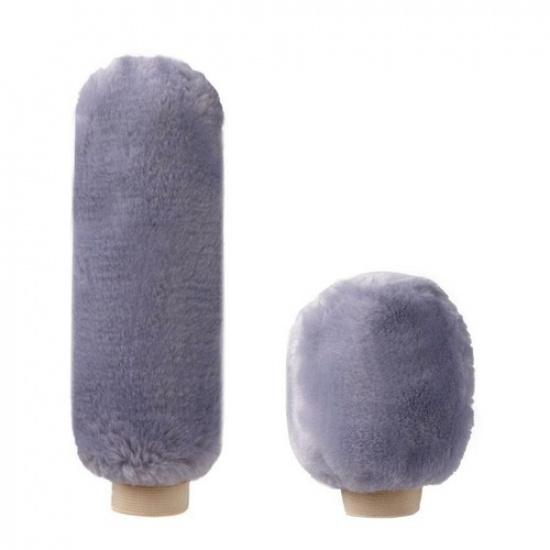 2Pcs/Set Car Handbrake Grip Cover Gear Shift Knob Cover Handle Plush Sleeve Warm