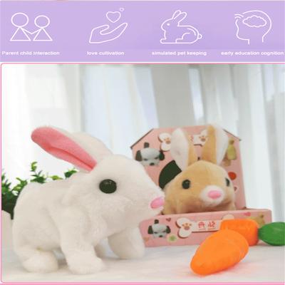 Electric Plush Toys Rabbit Simulation Pet Can Run Ear Movement Children Pet Toy
