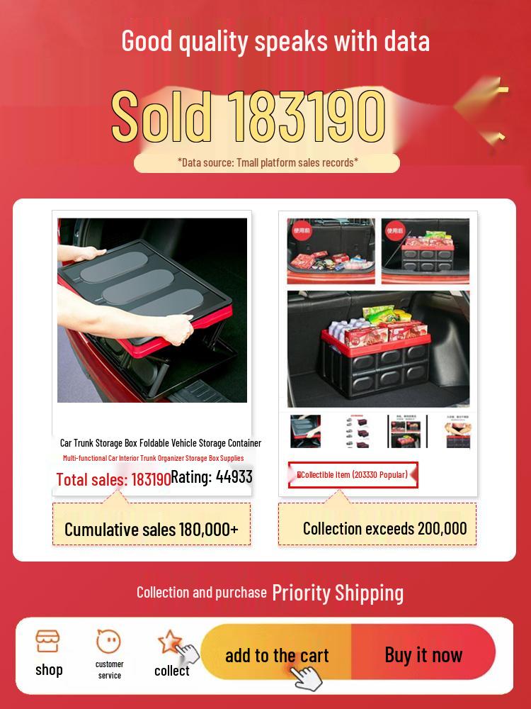 Foldable Car Trunk Organizer - Vehicle Mounted Storage and Decoration Box