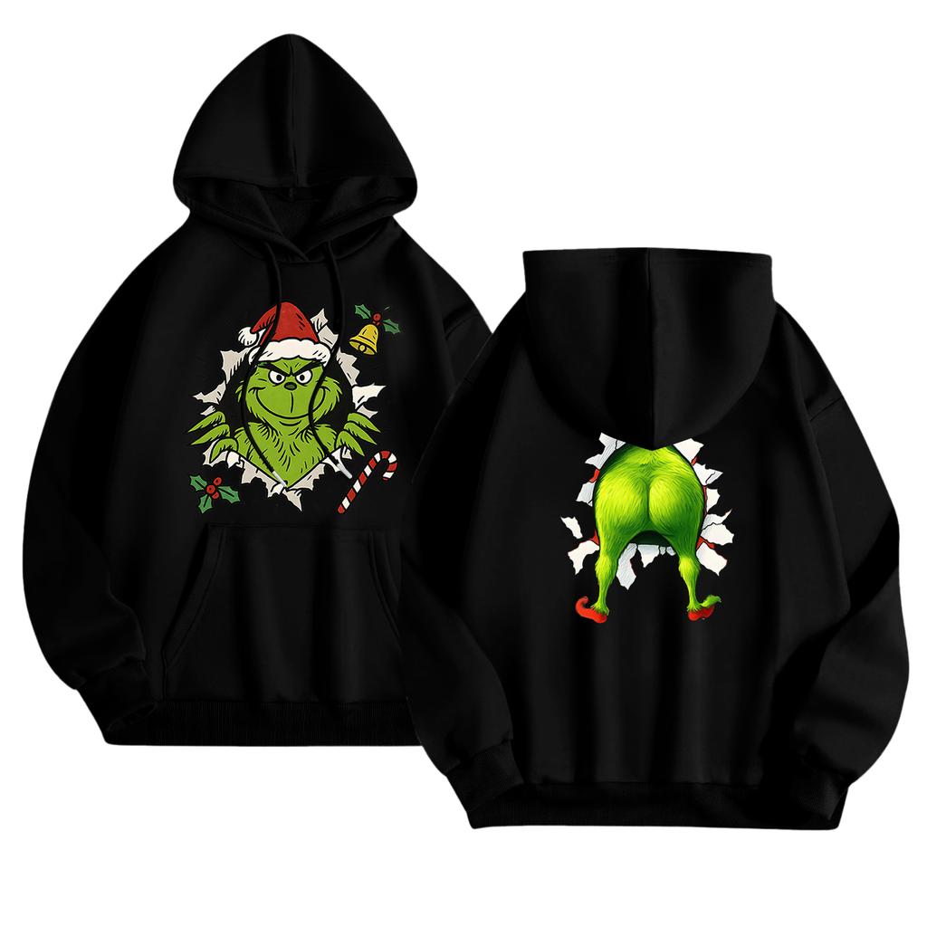 Women's Fashionable Casual Long-Sleeved Hooded Printed Sweatshirt