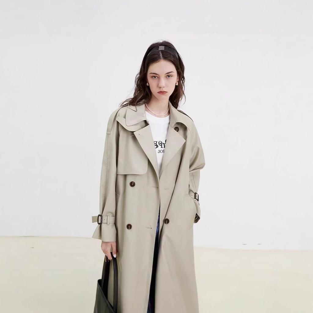 Mid-Length Hepburn Style Women's Trench Coat - Spring & Autumn 2024 Collection
