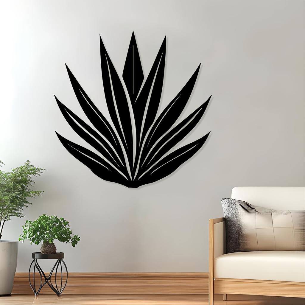 1pc Agave Metal Wall Art Weather Resistant Outdoor Garden Patio Decor Sculpture Mural Housewarming Gift Plant Lover