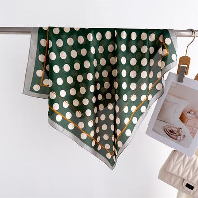 Sciarpa di Seta Vintage Stampata a Pois Sciarpa Quadrata Scialle di Alta Qualità Versatile per il Collo Piccola Sciarpa Quadrata Fazzoletto da Testa