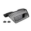 RS Style Front Honeycomb Grill Grille Fit TT TTS 2006-2014 Gloss Black