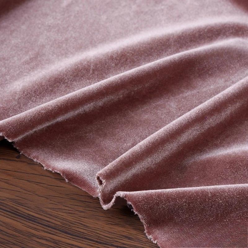 100x155cm Stretch Velvet Fabric Diamond Luster Cloth Soft Upholstery TextilesDiy Velour for Sofa Curtain Background