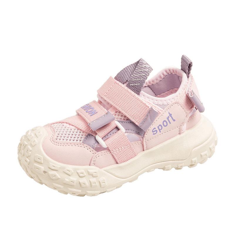 Baotou breathable sandals summer 2025 new children's soft-soled fashion net shoes boys and girls sports and leisure shoes