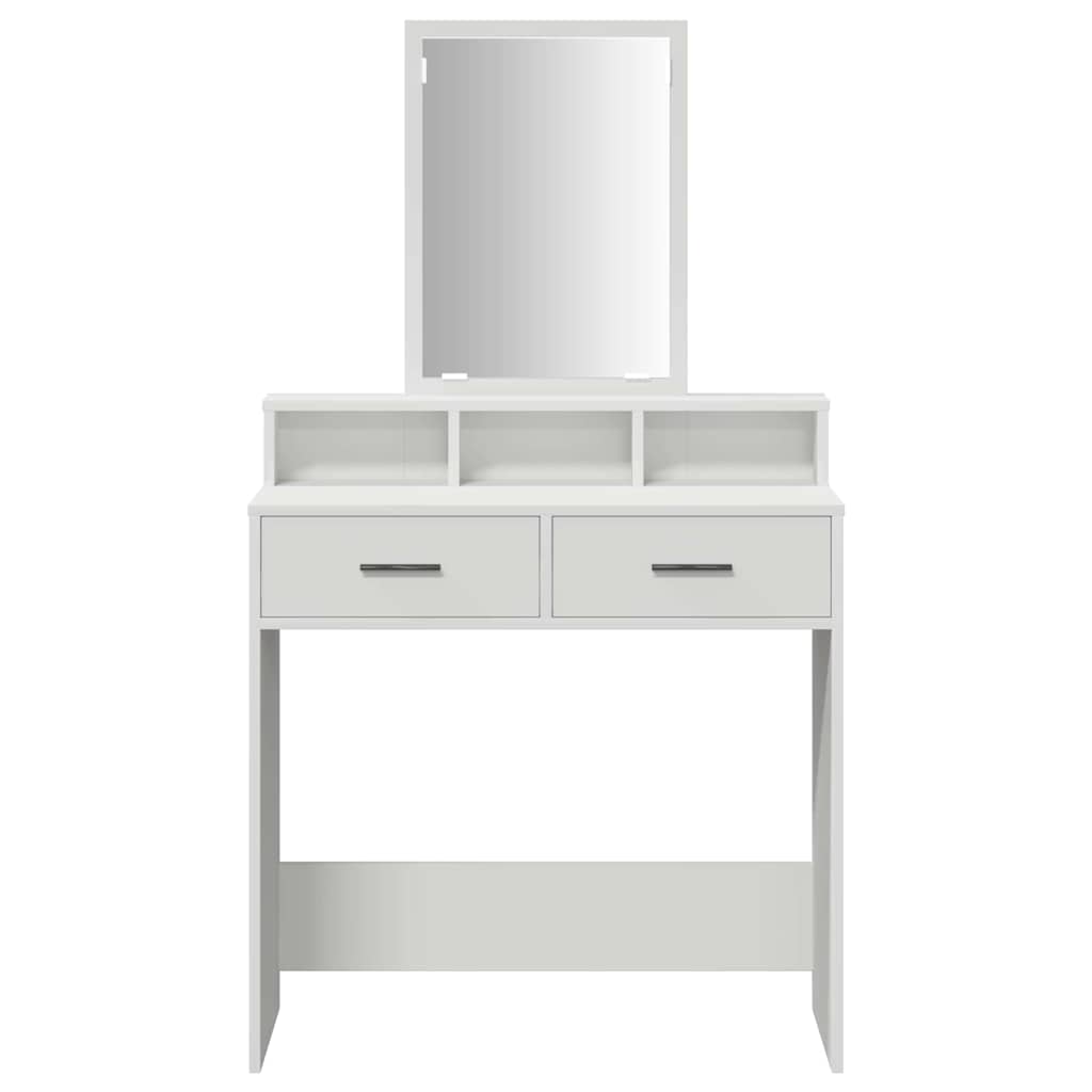 Makeup Table with Drawers White 79 x 41 x 140 cm Engineered Wood