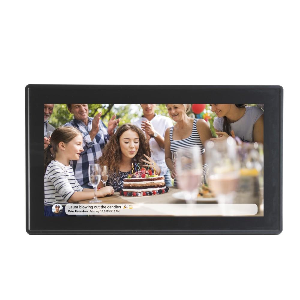 Digitaler Bilderrahmen FULL HD FRAMEO Wi-Fi Touchscreen IPS 15.6”" 16GB Denver PFF-1515B schwarz, Denver