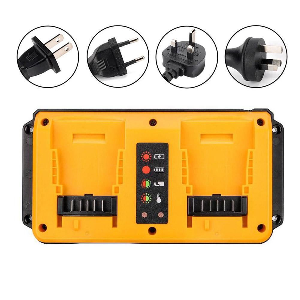 Portable Dual Ports Fast Charger For Dewalt 18V 20V Lithium Battery Mini Charger Rechargeable DCB207 DCB206 DCB204 DCB203