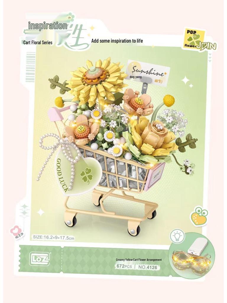 Sakura Bonsai Succulent Flower Building Blocks - Lego Compatible Ornament Gift
