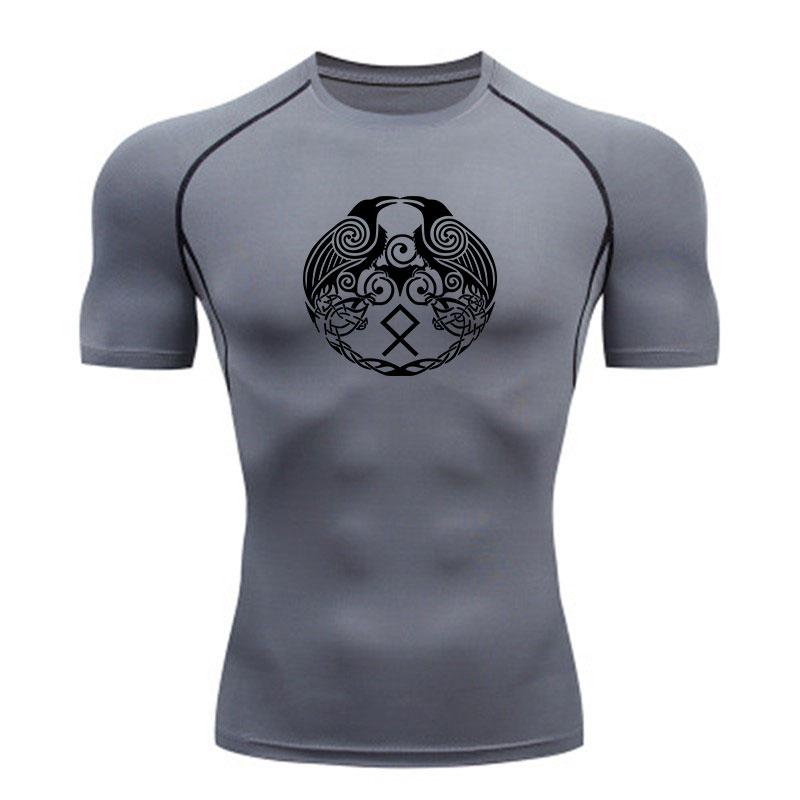 Men's Compression Workout T-shirt, Vintage Norse Rune Celtic