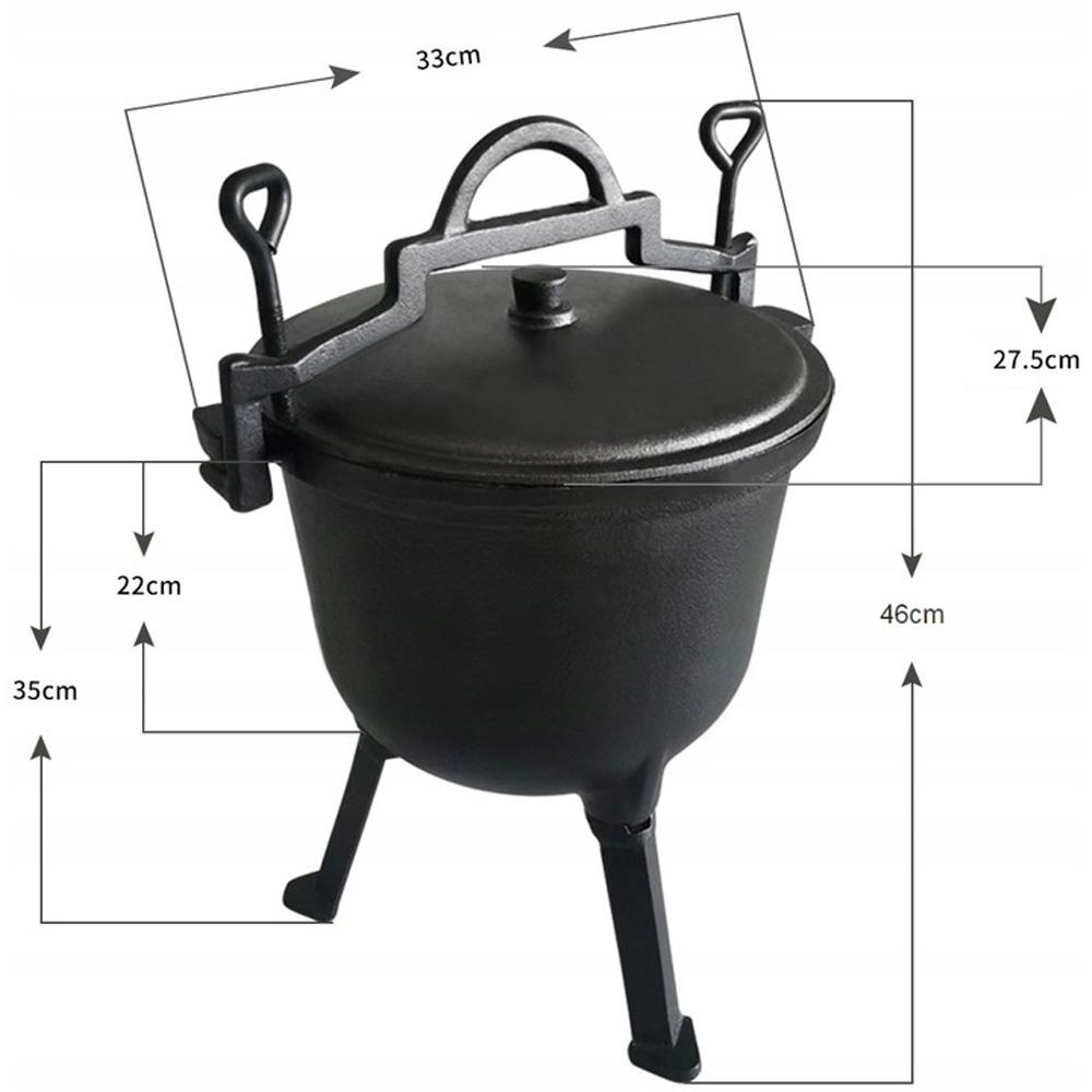 Enameled Cast Iron Pot with Lid 8L