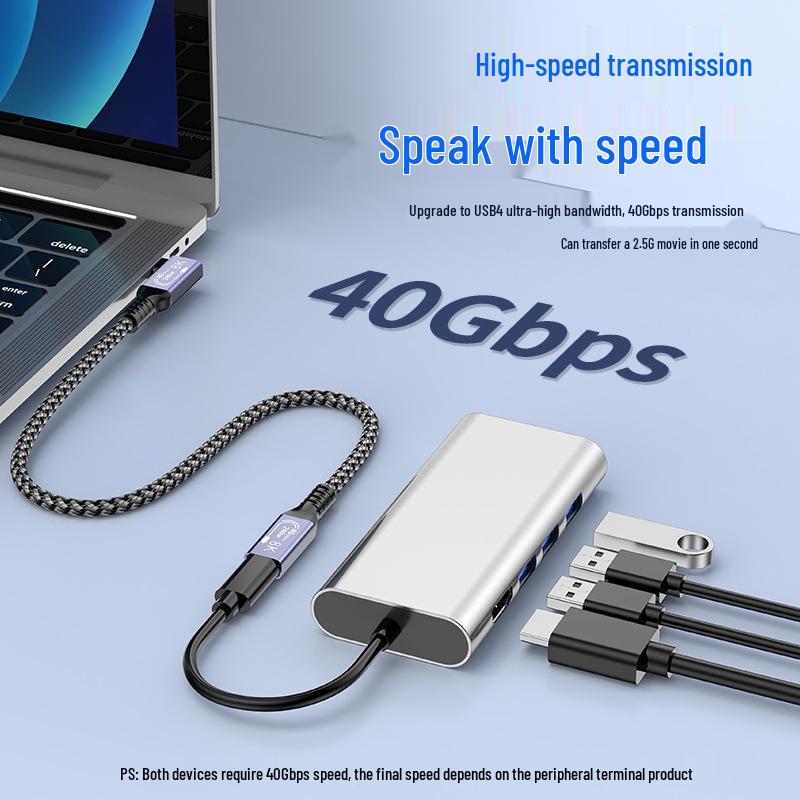 USB4.0 Type-C Extension Cable, Male To Female, 8K 40Gbps, PD240W, HD Screen Casting Adapter.