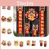Colorful Chinese New Year Paper Blessing Door Sticker Set With Different Dragon Designs