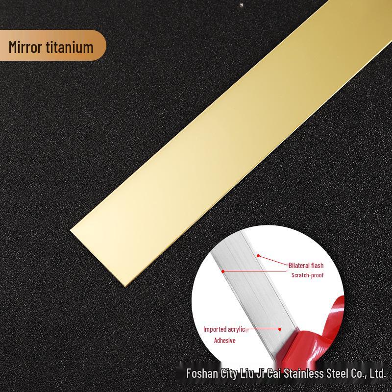 Modern Self-Adhesive Stainless Steel Decorative Strip for TV Backgrounds, Ceilings, and Skirting